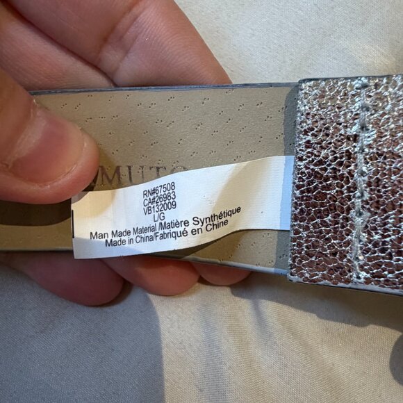 Vince Camuto Silver Western Studded Bling Belt | Size L - Picture 2 of 4